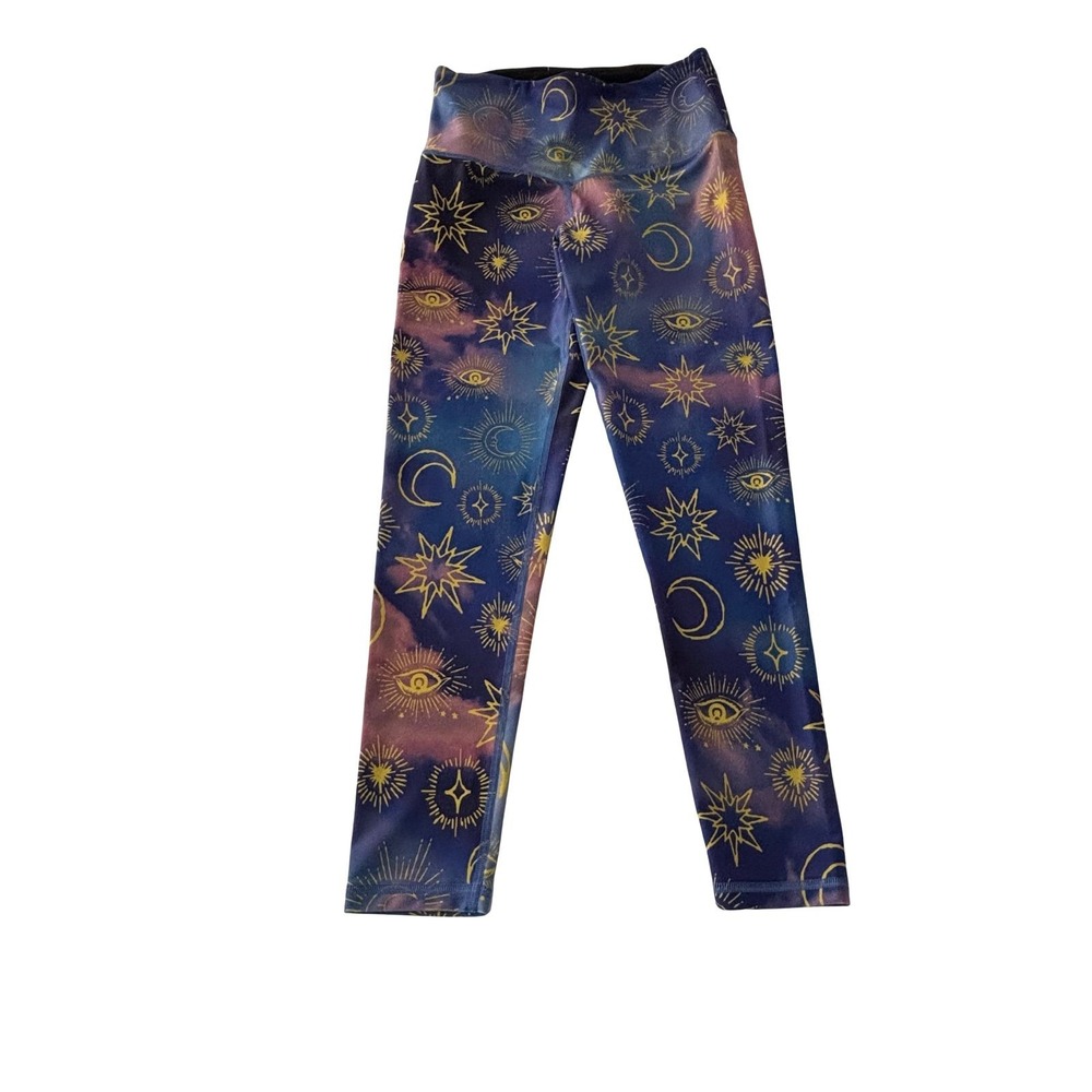 Victoria Sport 7/8 Leggings Small High Rise Performance Celestial Print VS